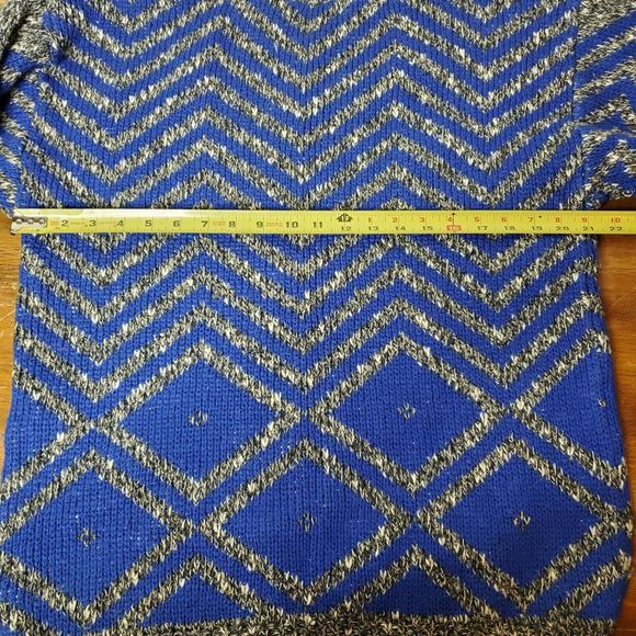 Vintage DD Sloane Grandpa Sweater Cosby Pullover Ed Bassmaster Blue Gray Men's M - Picture 7 of 12